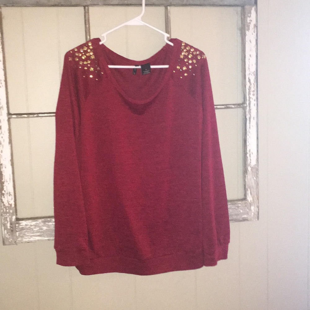 Red long sleeve shirt